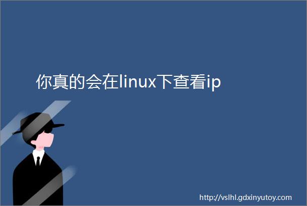 你真的会在linux下查看ip